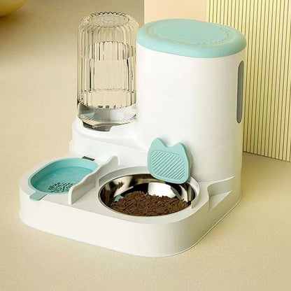 Comedero y Bebedero Integrado 💧 – Dispensador Automático para Gatos y Perros