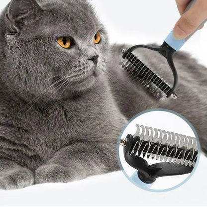 Peine Desenredante Profesional 🐾 – Cepillo Antinudos para Perros y Gatos