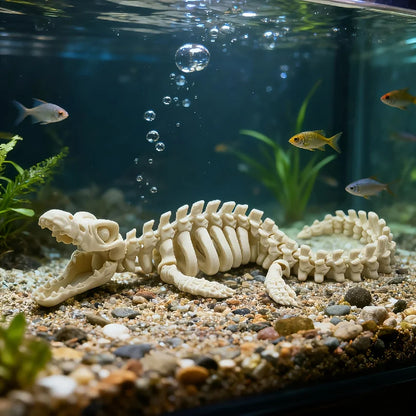 Réplica de Esqueleto de Mosasaurio 🦴 – Decoración para Acuario y Terrario