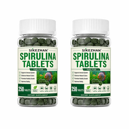 Tabletas de Espirulina de Alta Pureza 🌿 – Para Peces y Camarón Cristal Rojo (1000 uds)