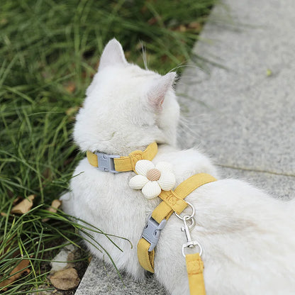 Set de Arnés y Correa Ajustable 🐾 – Para Gatos y Perros Pequeños