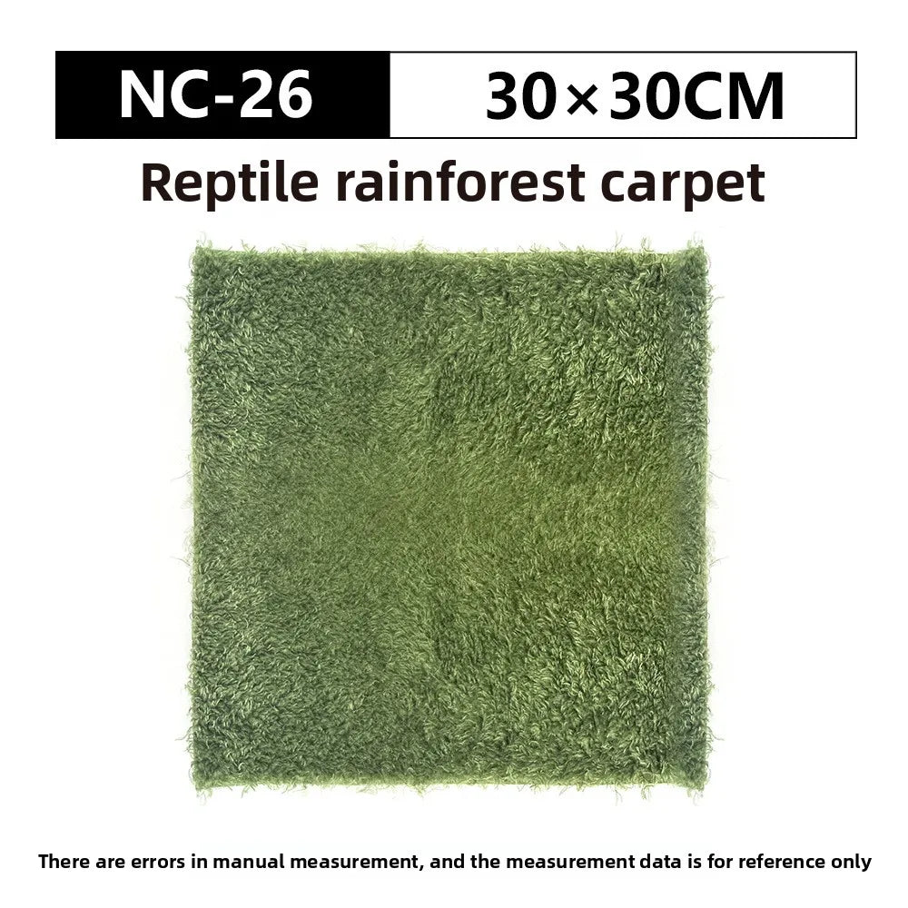 NOMOY Alfombra de Musgo para Reptiles - Tapete de Hierba Artificial Humectante para Terrario de Ranas y Tortugas