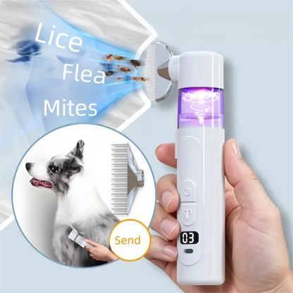 Peine Eléctrico 2 en 1 ⚡ – Quitapulgas y Piojos para Perros y Gatos