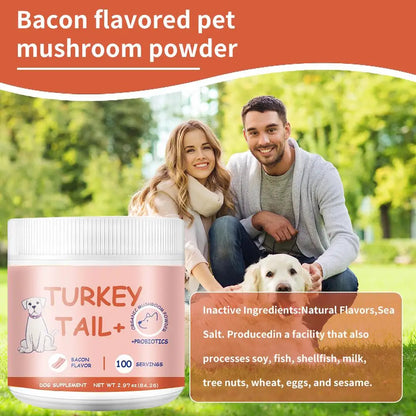 Polvo de Setas Sabor Bacon 🍄 – Digestión Intestinal Saludable para Gatos y Perros