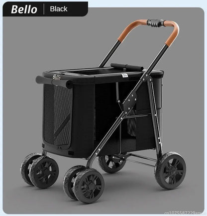 Carrito Trolley Plegable 🐕 – Para Perros Grandes, Hasta 30 kg