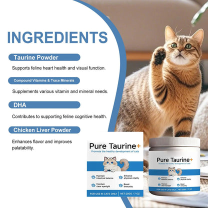 Taurina en Polvo 🐱 – Suplemento Nutricional para el Corazón y la Visión de tu Gato