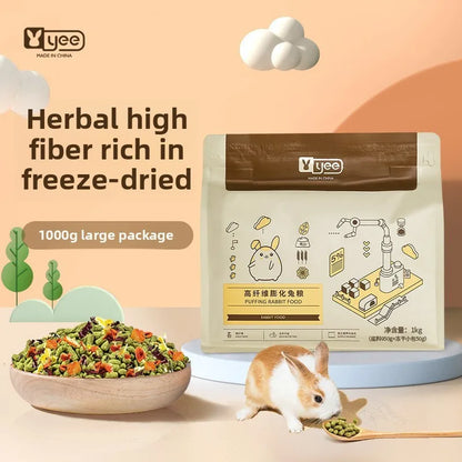 YEE Premium Pellets de Heno Timothy 🌾 – Con Probióticos y Vitamina C para Conejos y Cobayas