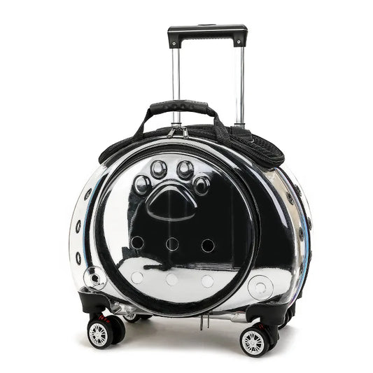 Mochila Transportín Cápsula Espacial 🚀 – Transparente para Mascotas