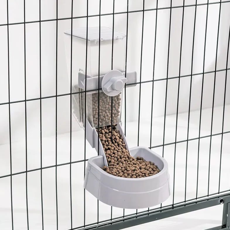 Comedero y Bebedero Automático Colgante para Jaula - Perros, Gatos, Conejos y Aves