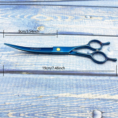 Tijeras Curvas Profesionales de Peluquería ✂️ – 7 Pulgadas para Perros