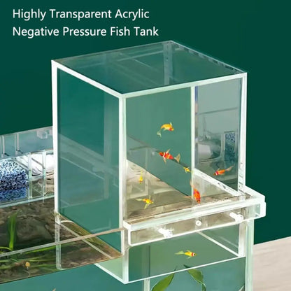 Pecera de Presión Negativa 🐠 – Acuario Acrílico Suspendido de Fácil Instalación