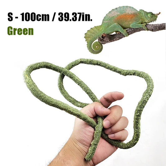 Enredadera Flexible para Reptiles - Ramas Artificiales de Selva para Terrario, Lagartos y Camaleones