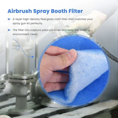 Filtro de Repuesto para Cabina de Aerografía 🎨 – Fibra de Vidrio (2 uds)