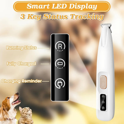 Maquinilla Eléctrica de Aseo 💡 – Cortapelos con Luz LED para Perros y Gatos