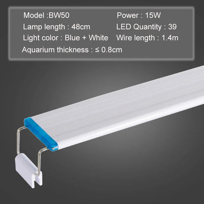 Luz LED Ultra Fina Azul 💡 – Para Acuario (18-75 cm, 220V)