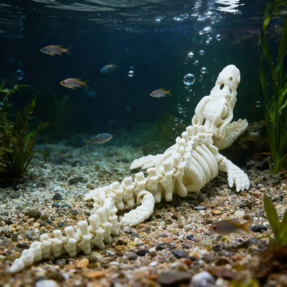 Réplica de Esqueleto de Mosasaurio 🦴 – Decoración para Acuario y Terrario