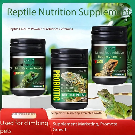 Polvo Nutricional Multivitamínico para Reptiles y Anfibios - Calcio con D3 y Probióticos