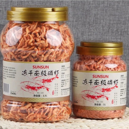 Camarón y Kril Liofilizado 🦐 – Para Peces Carnívoros Tropicales y Tortugas