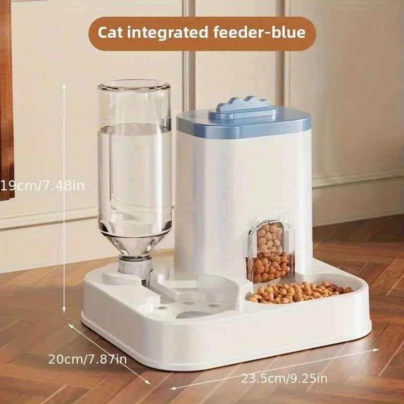 Comedero y Bebedero Automático 2 en 1 para Gatos y Perros - Sin Pilas