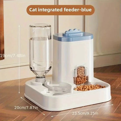 Comedero y Bebedero Automático 2 en 1 🔋 – Sin Pilas, para Gatos y Perros