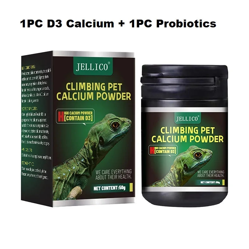 Polvo Nutricional Multivitamínico para Reptiles y Anfibios - Calcio con D3 y Probióticos
