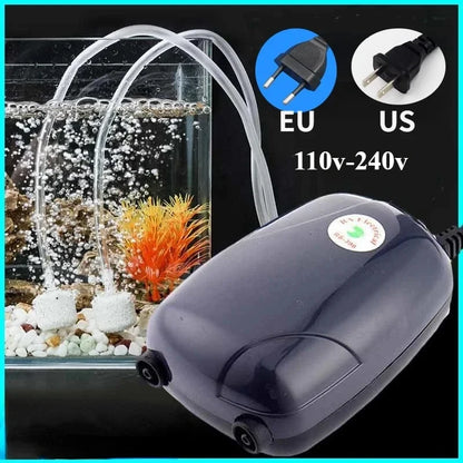 Bomba de Aire 💨 – Mini Compresor con Válvula Antirretorno para Acuario