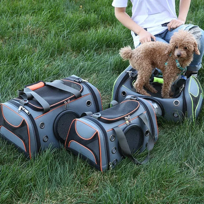 Bolso Bandolera Transportín 🎒 – Gran Capacidad y Transpirable para Perros y Gatos