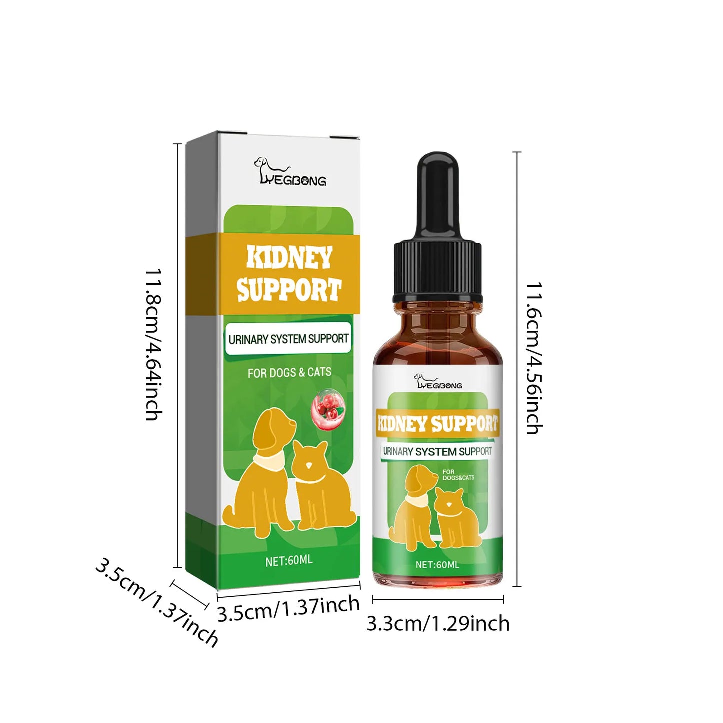 Suplemento Yegbong para Función Renal - Energía y Vitalidad para Gatos y Perros