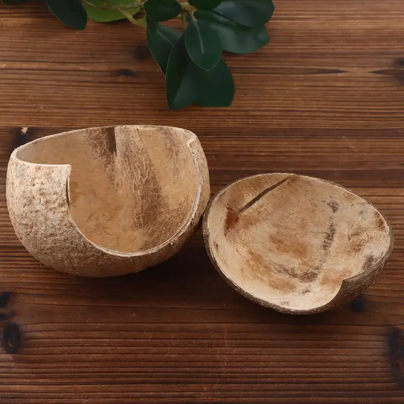Choza de Coco Decorativa para Acuario y Terrario - Escondite Multiusos para Cangrejos Ermitaños, Reptiles y Ranas