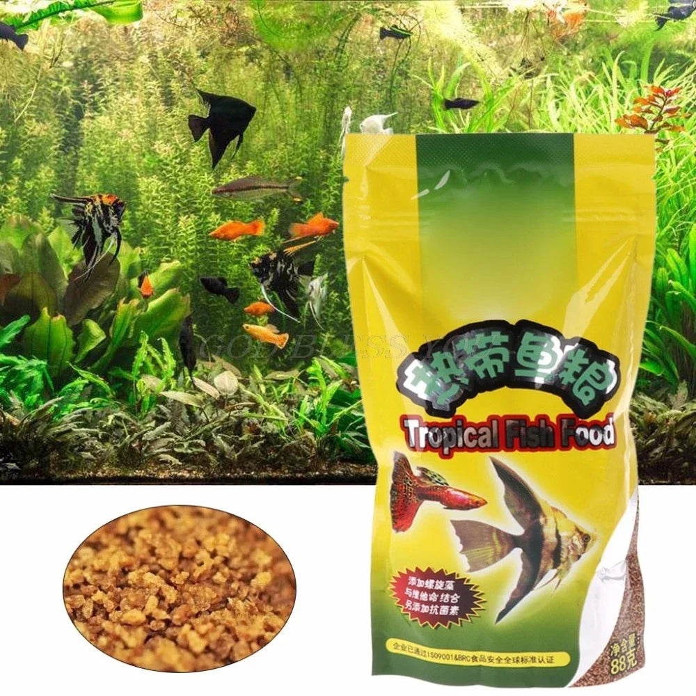 Alimento en Gránulos para Peces Tropicales de Acuario - Especial Guppys y Peces Lámpara, 88 g