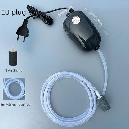 Bomba de Aire 💨 – Mini Compresor con Válvula Antirretorno para Acuario