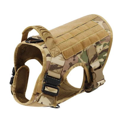 Arnés Táctico Militar 🎖️ – Bolsillos Molle, Incluye Correa y Collar para Perros