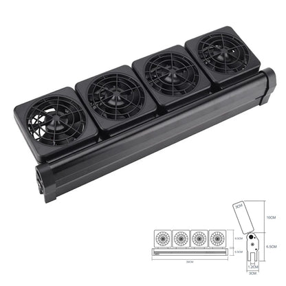 Ventilador Enfriador con Temporizador ❄️ – Velocidad Ajustable (Cristal hasta 12 mm)