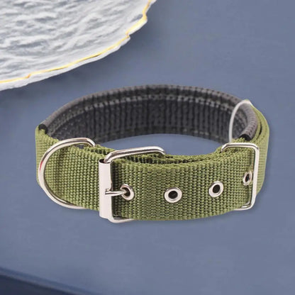 Collar de Nylon Ajustable 🐕 – Anilla de Enganche Resistente para Perros
