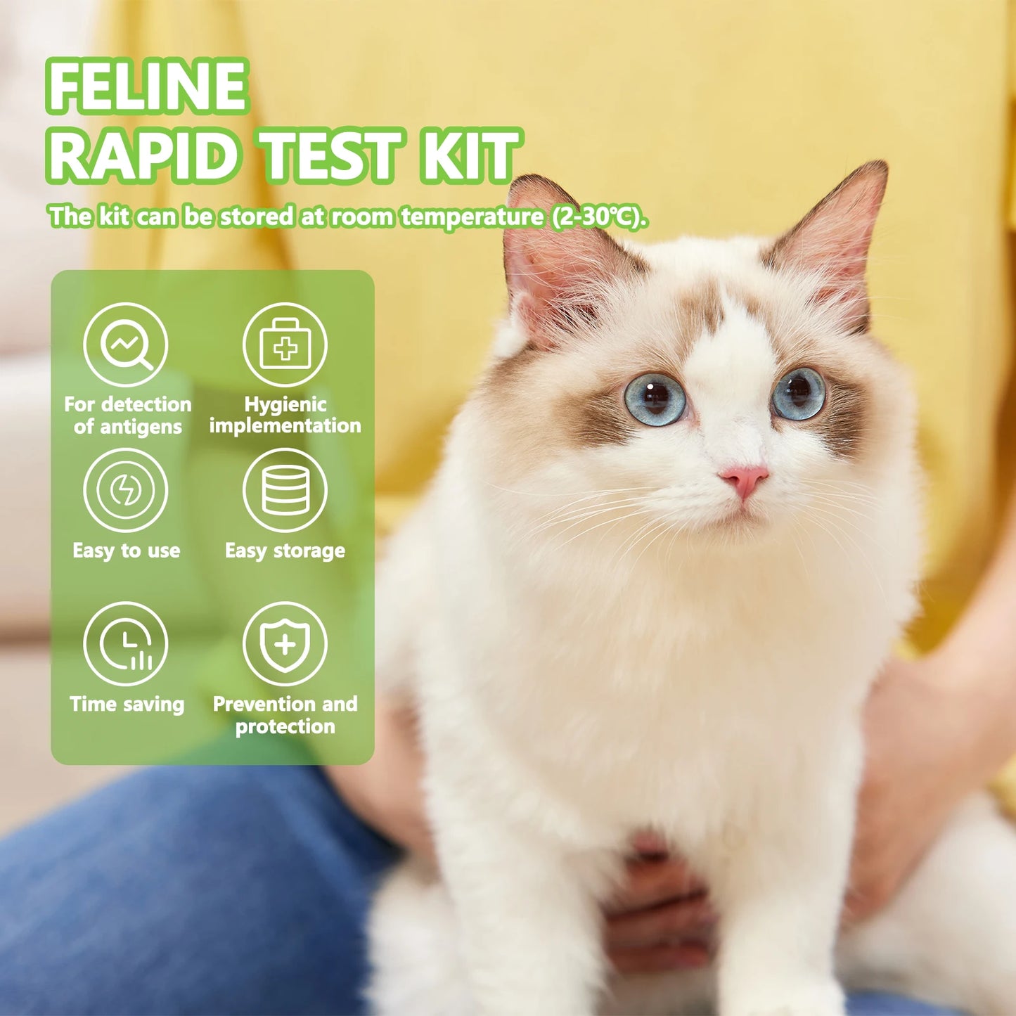 Test Combinado FIV+FeLV para Gatos - Kit de Detección de Inmunodeficiencia y Leucemia Felina