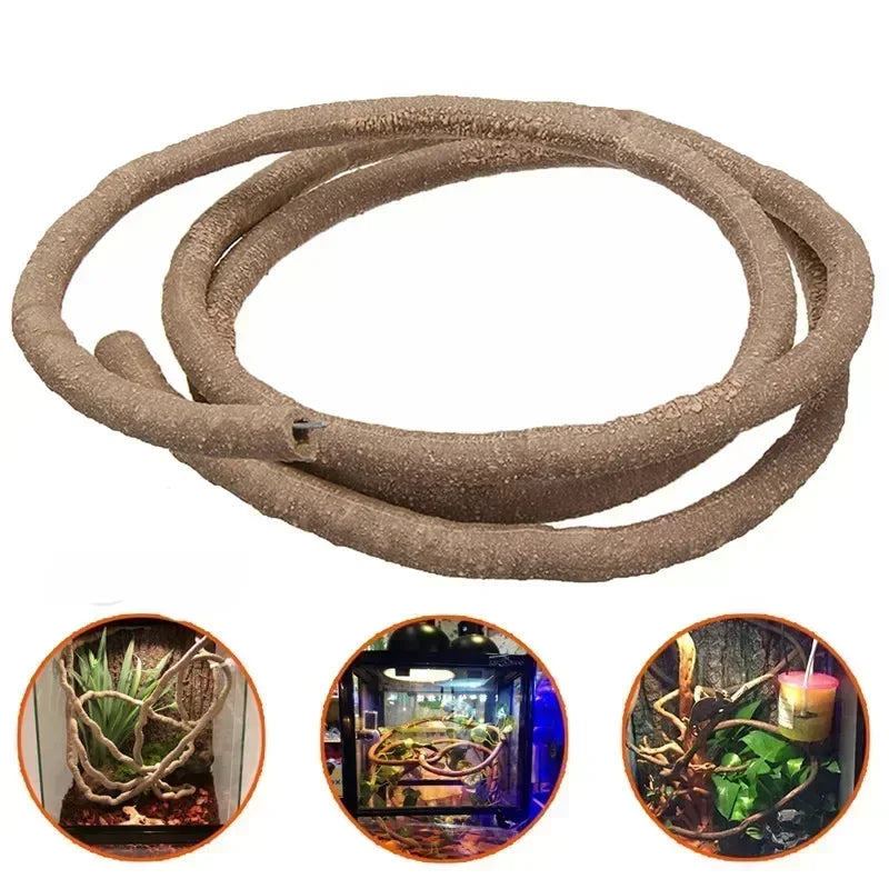 Enredaderas Flexibles Grandes de Ratán para Terrario - Ramas de Selva para Reptiles Trepadores