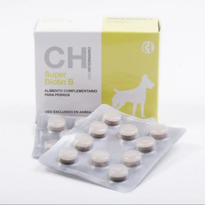 Super Biotin B ✨ – 60 Comprimidos para Pelo, Uñas y Almohadillas de tu Perro