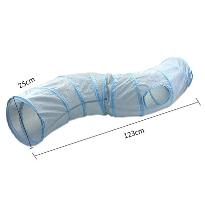 Túnel Plegable 🐱 – Con Mirilla y Pelota para Gatos