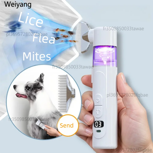 Peine Eléctrico 2 en 1 ⚡ – Quitapulgas y Piojos para Perros y Gatos