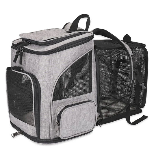 Mochila Transportín Expandible para Gatos y Perros hasta 8kg - Malla Transpirable