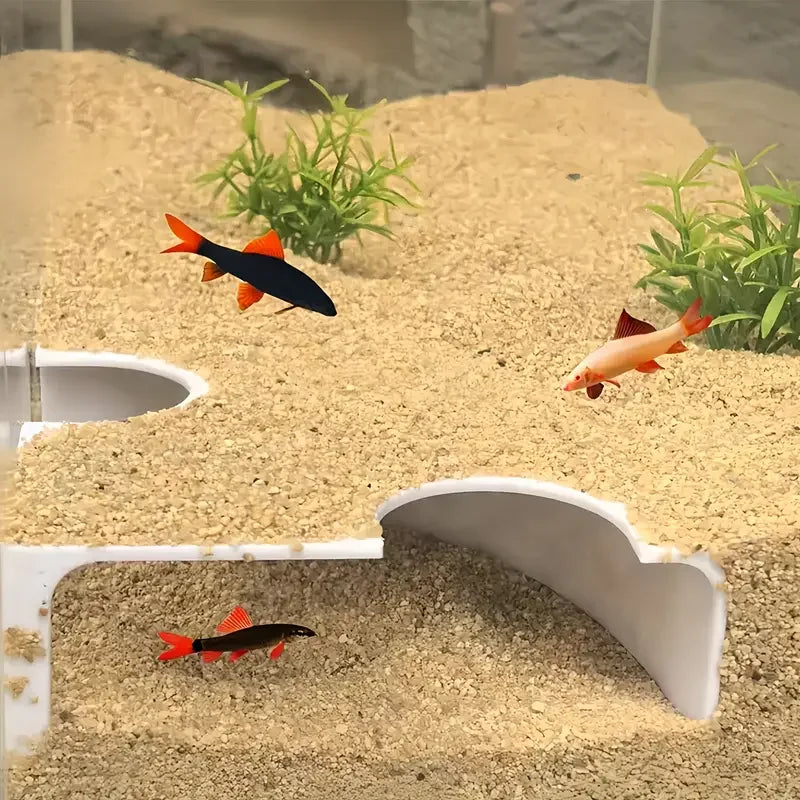 Túnel de Esquina para Acuario con Dos Entradas - Escondite Estable para Peces, Lagartos y Cangrejos Ermitaños