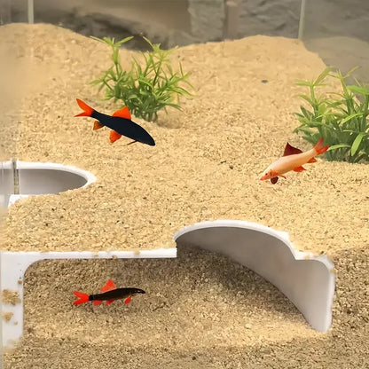 Túnel de Esquina para Acuario con Dos Entradas - Escondite Estable para Peces, Lagartos y Cangrejos Ermitaños