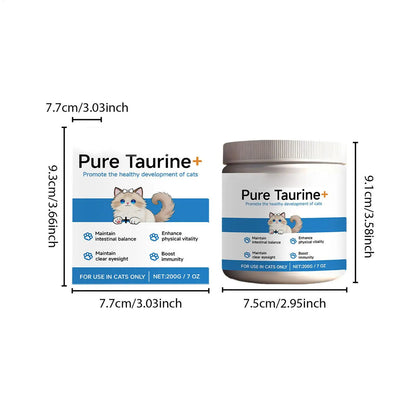 Taurina en Polvo 🐱 – Suplemento Nutricional para el Corazón y la Visión de tu Gato