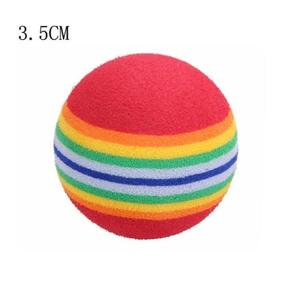 Pelotas de Espuma Arcoíris 🌈 – Pack Multicolor Antiestrés para Gatos