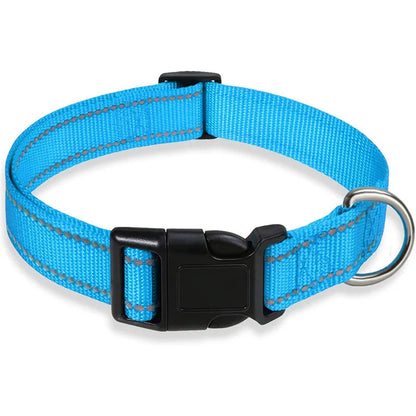 Collar Reflectante Ajustable 🌙 – Seguridad Extra en Paseos Nocturnos para Perros
