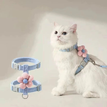 Set de Arnés y Correa Ajustable 🐾 – Para Gatos y Perros Pequeños