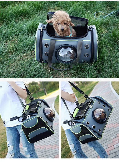 Bolso Bandolera Transportín 🎒 – Gran Capacidad y Transpirable para Perros y Gatos