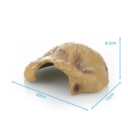 Cueva Escondite para Reptiles con Plataforma para Trepar y Tomar el Sol - Decoración para Tortugas y Acuaterrarios