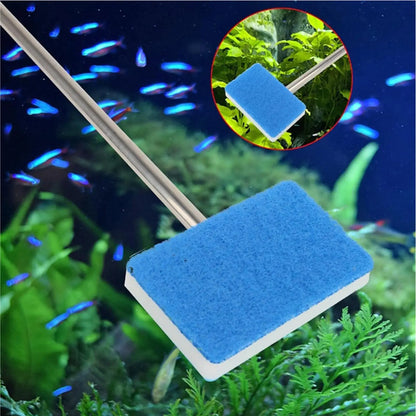 Rasqueta de Algas para Acuario con Mango Largo Ajustable - Antioxidante para Peceras de Tortugas y Reptiles