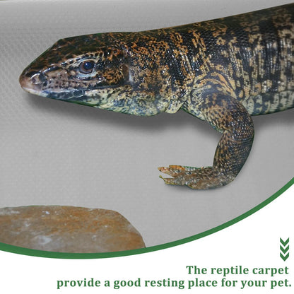 Alfombra Grande de Terrario Antideslizante para Reptiles - Serpientes, Dragón Barbudo, Gecko y Tortuga